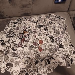 #288 skull and Gothic stickers